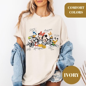 Comfort Colors Coquette Bow Mickey & Friends Halloween Shirt, Retro Disney Halloween Tee, Mickey&#39;s Not So Scary Party Family Matching Shirt