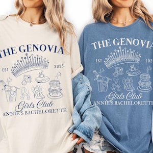 Comfort Colors The Genovia shirt, Personalized Bachelorette Shirt, Custom Bach Social Club, Bridal Party Shirt, Me? A Bride? Shut Up! Shirt