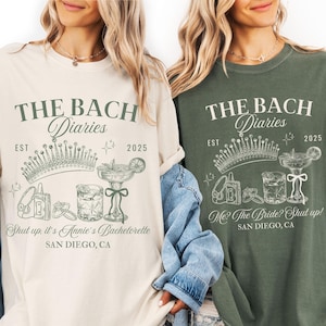 Comfort Colors The Genovia shirt, Personalized Bachelorette Shirt, Custom Bach Social Club, Bridal Party Shirt, Me? A Bride? Shut Up! Shirt