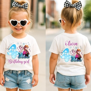 Frozen Birthday Shirt, Any Age Elsa Anna Tee, Frozen Birthday Outfit, Disney Princess Shirt, Personalized Frozen Shirt, Custom Disney Tee