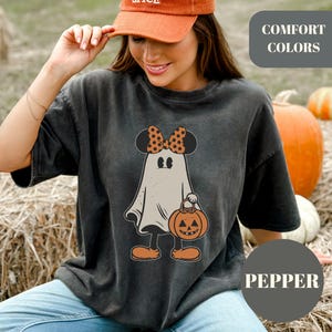 Comfort Colors Retro Mickey Minnie Ghost Halloween Shirt