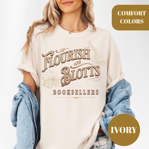 Wizard Book Shop T-Shirt, HP Fall Sweatshirt, HP Fan Gift, Flourish and Blotts Shirt, Bookworm Shirt, Universal Magical Family Trip Shirt