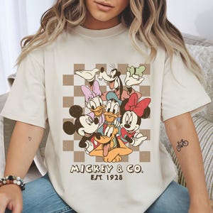 Vintage Comfort Color Mickey & Co Est 1928 Shirt, Disney Mickey And Friends Shirt, Disney Shirts, Disney Trip 2024 Shirt, Disneyland Shirts