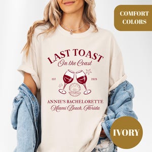 Beach Bachelorette Party Shirts, Last Toast on the Coast, Custom Bachelorette Shirts, Personalized Luxury Bachelorette, Social Club Bach
