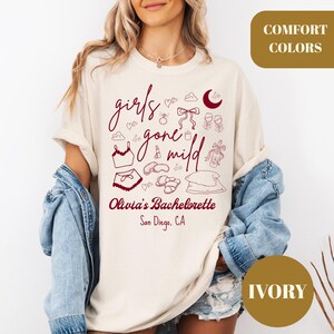 Girls Gone Mild Bachelorette Shirts, Spa Bachelorette, Personalized Bachelorette, comfort colors bach, Bachelorette party shirts, bach party