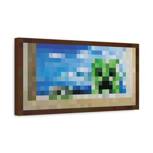Pixelated Minecraft Creeper Wall Art - Green Gamer Room Decor - Etsy