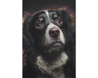 Beloved Dog Canvas Wall Art, Pet Portrait, Home Decor