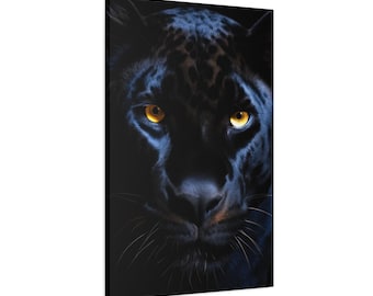 Majestic Black Panther Canvas Art, Wildlife Wall Decor