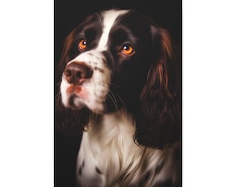 Elegant Dog Portrait Canvas, Pet Lover Wall Art
