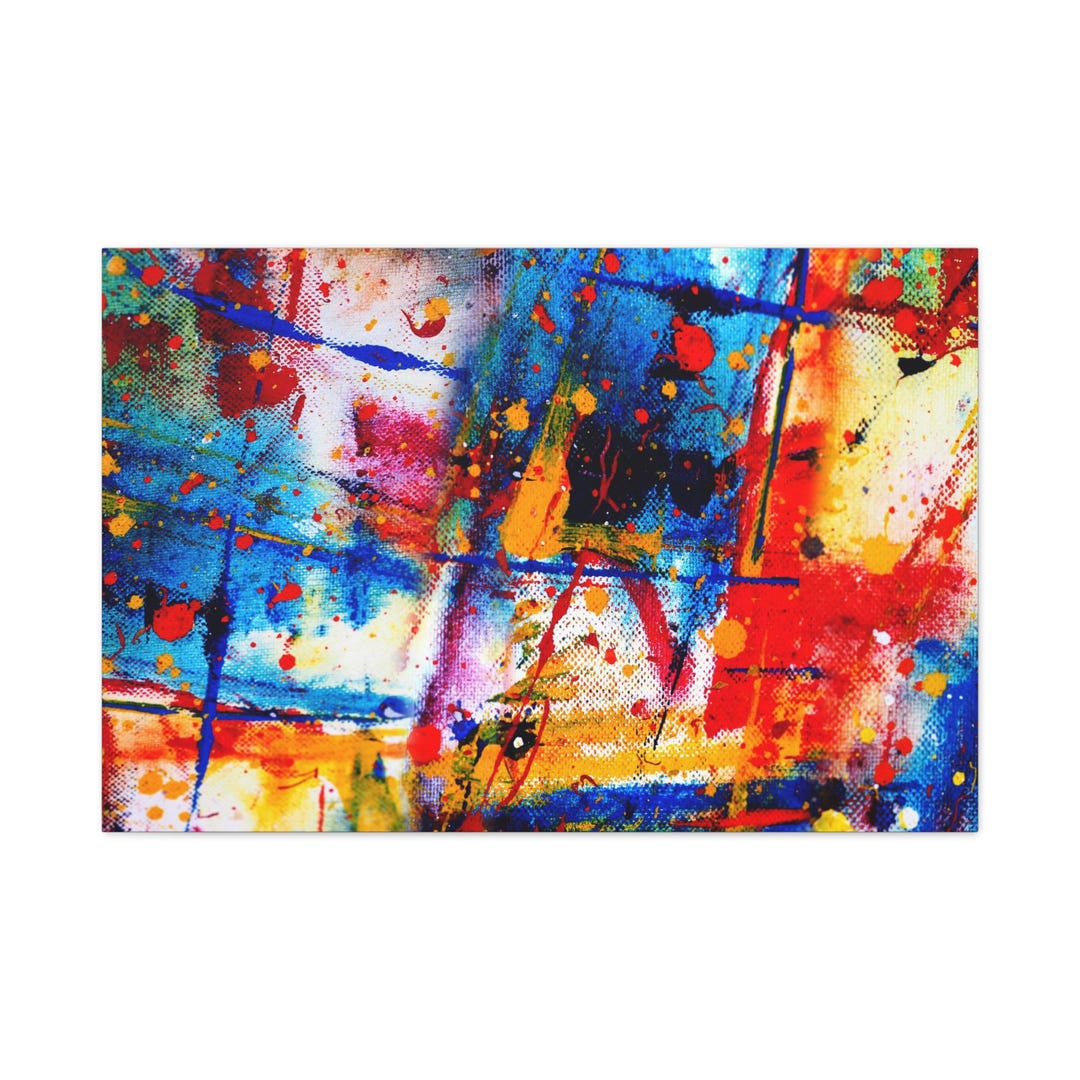 Abstract Color Splash Matte Canvas | Stretched Wall Art 1.25