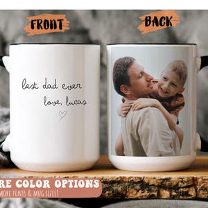Dad Mug, Personalized Photo, Fathers Day Gift, Custom Ceramic