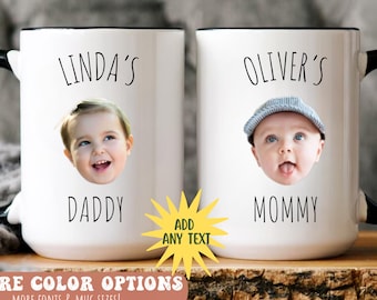 Cadeau pour la fête des mères, mug personnalisé visage de bébé, tasse à café pour maman