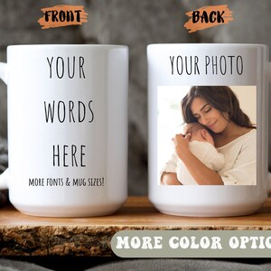 Personalized Photo Coffee Mug: Custom Text & Image Gift