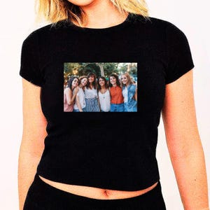 Custom Baby Tee – Personalized Crop Top with Photo, Text or Logo, Gift for Teen Girls