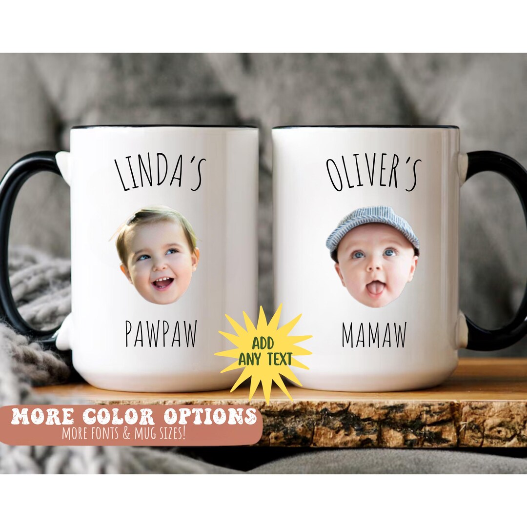 Grandparent Gift, Personalized Baby Photo Mug, Baby Picture Mug Gift ...