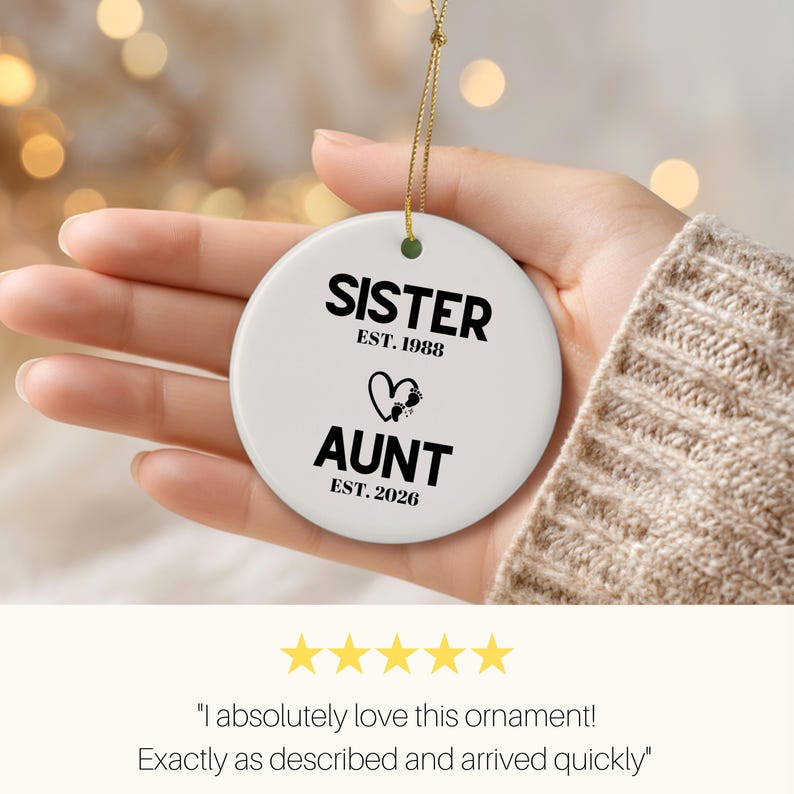 Auntie Uncle Ornament, Personalized First Christmas as Auntie Uncle ...