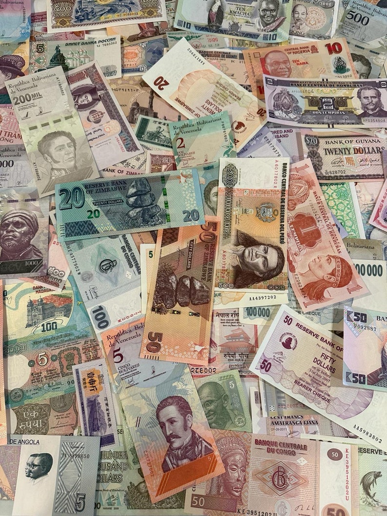 200 Banknotes from various countries. See the slideshow and pictures Sharp Images of Currency, Money, Banknotes. Instant Digital download. image 1