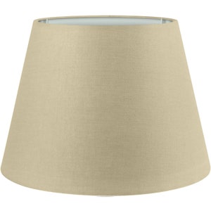 Wogati® Premium Lampenschirm E14/E27 Baumwolle verschiedene Größen & Farben Ø Unten 20-35 cm Stehlampe Hängelampe Tischlampe Beige