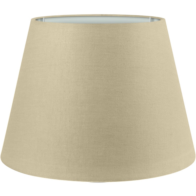 Wogati® Premium Lampenschirm E14/E27 Baumwolle verschiedene Größen & Farben Ø Unten 20-35 cm Stehlampe Hängelampe Tischlampe Beige