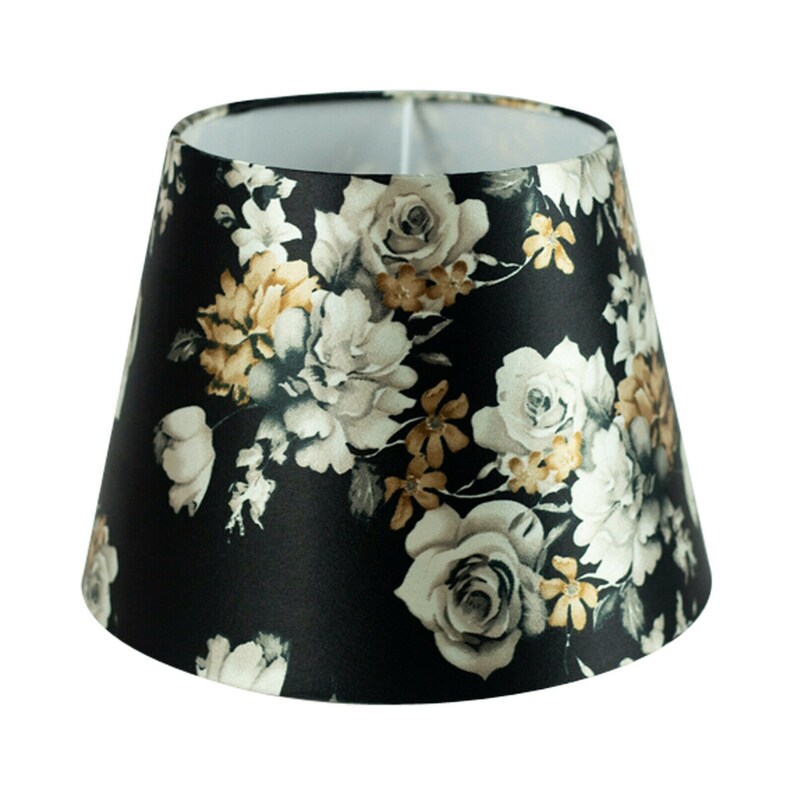 Wogati® Premium Lampenschirm E14/E27 Baumwolle verschiedene Größen & Farben Ø Unten 20-35 cm Stehlampe Hängelampe Tischlampe Floral