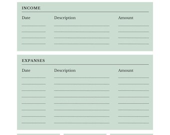 Digital Monthly Budget Planner