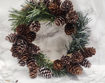 Natural Pinecone Winter Wreath - Winter Wreath - Pinecone Wreath - Holiday Wreath - Christmas Wreath - Natural Holiday Wreath