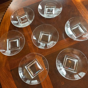 Cambridge Square (square base) crystal salad plates