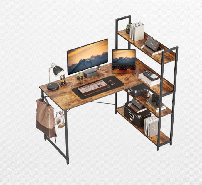 L shaped desk with 2024 one side shorter