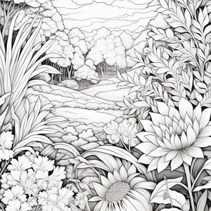 Botanical Wonders Adult Coloring Book 20 Pages - Etsy