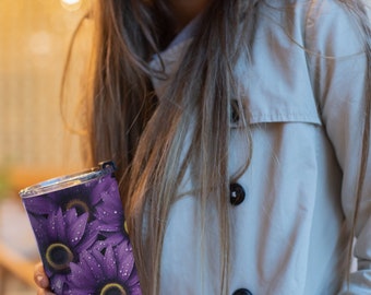 Purple Sunflower Tumbler 20oz