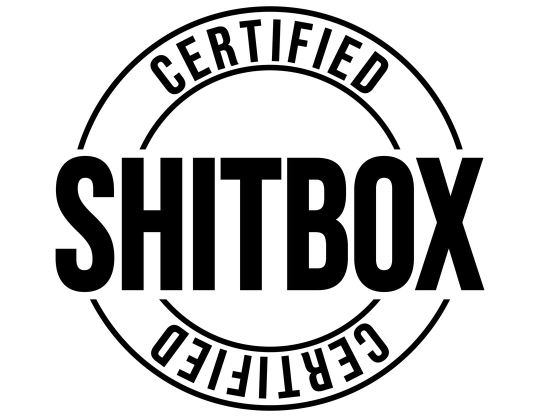 Certified Shitbox Vinyl Decal- Funny Car Car Window Sticker Truck Meme ...