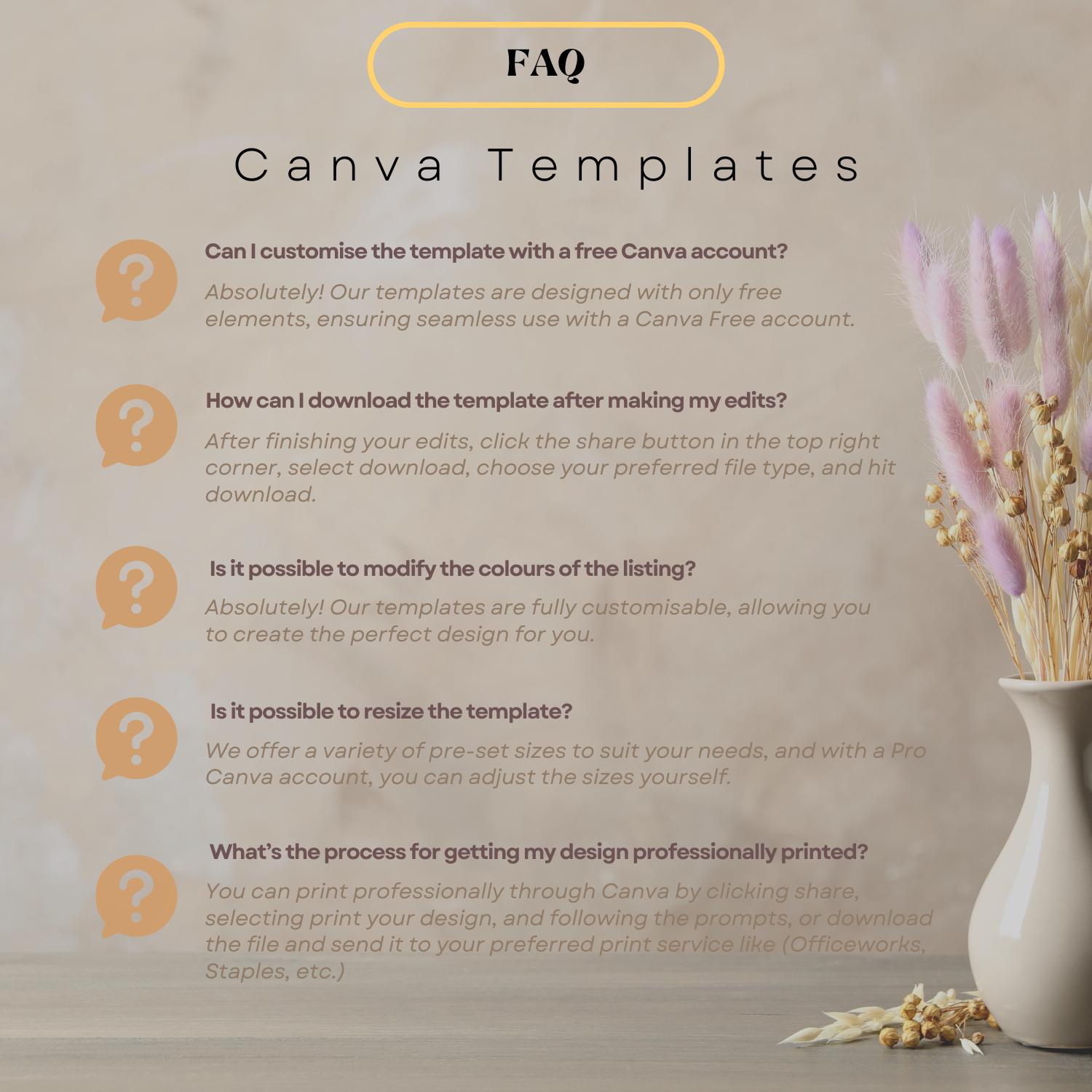Modern Outdoor Wedding Program Fans Template, Editable in Canva ...