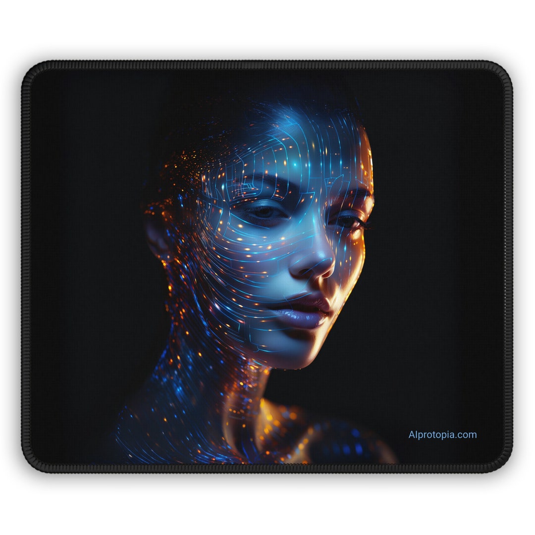 Gaming Mouse Pad. Aiprotopia Logo. AI Art. Neural Network. Deep Learning. Etsy