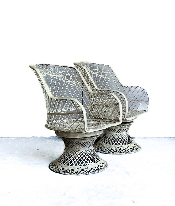 Mid Century Modern Spun Fiberglass Dining Chairs A Pair