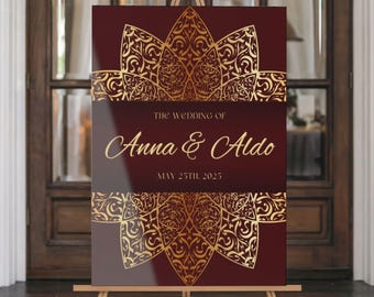 Indian Wedding Sign, Mehndi Decor, Sangeet Welcome Sign,  Haldi Welcome Sign, Punjabi Custom Welcome Sign, Gold Wedding Decoration