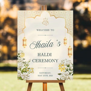 Indian Wedding Sign, Mehndi Decor, Sangeet Welcome Sign,  Haldi Welcome Sign, Punjabi Personalized Welcome Sign, Custom Indian Decor