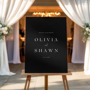 Acrylic Wedding Welcome Sign, Custom Wedding Entrance Sign, Minimalist Wedding Decor, Wedding Signage & Seating Chart for Reception Ceremony