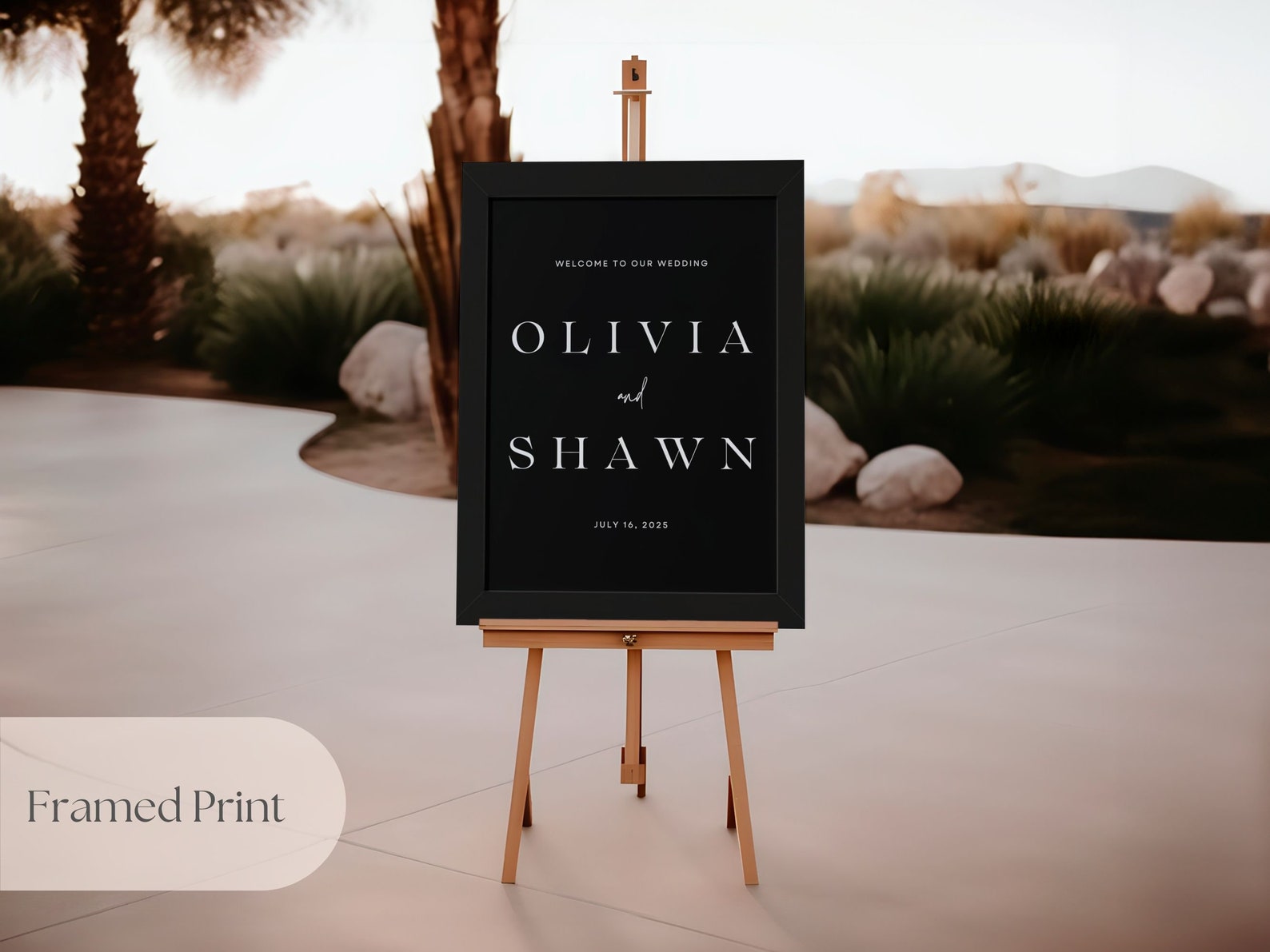 Black Acrylic Wedding Sign, Personalized Wedding Entrance Sign, Modern ...