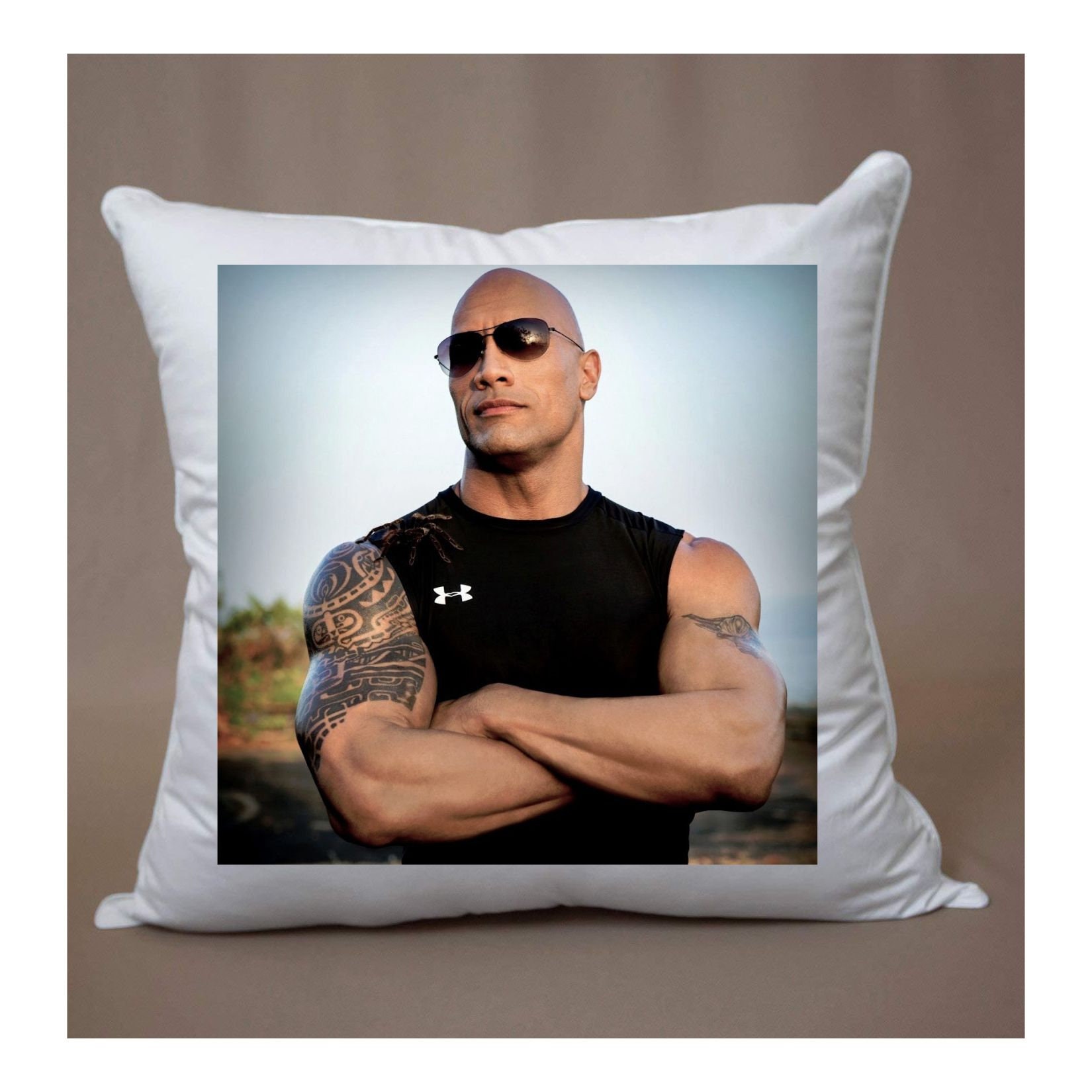 Dwayne Rock Johnson Pillow, Rock Dwayne Johnson Print