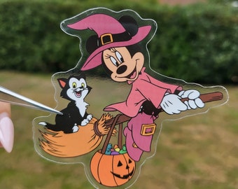 vinyl transparent disney sticker/ Minnie sticker/ halloween Disney sticker/waterproof Disney sticker