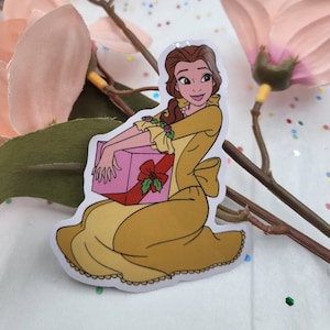 Belle Christmas Gift Disney Sticker