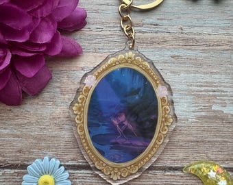 Tiana and Naveen portrait front Epoxy Keychain