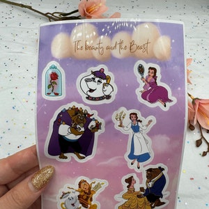 Beauty and the Beast Sticker Sheet