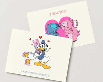Disney Valentine's Day Cards with envelope , individual or group