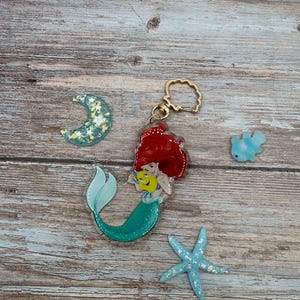 Ariel Epoxy Keychain / Disney The little mermaid Keychain