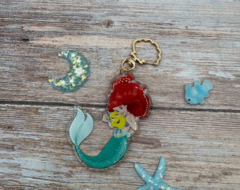 Ariel Epoxy Keychain / Disney The little mermaid Keychain
