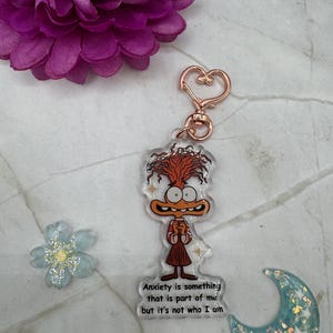 Anxiety -inside out Epoxy Keychain