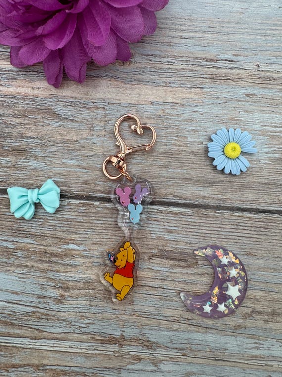 Winnie the Pooh Epoxy Keychain, Disney Keychain