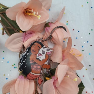 Moana keychain double sided epoxy