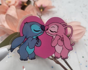 Stitch and Angel Kiss Aufkleber
